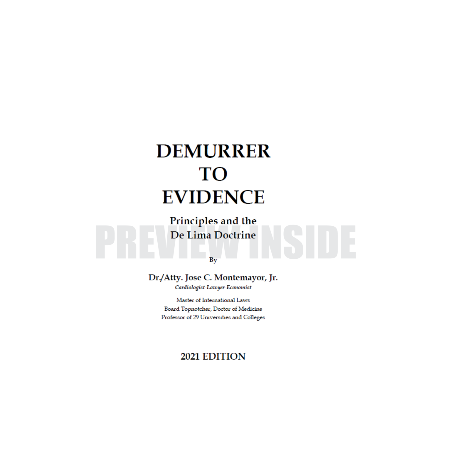 Demurrer to Evidence – Centralbooks