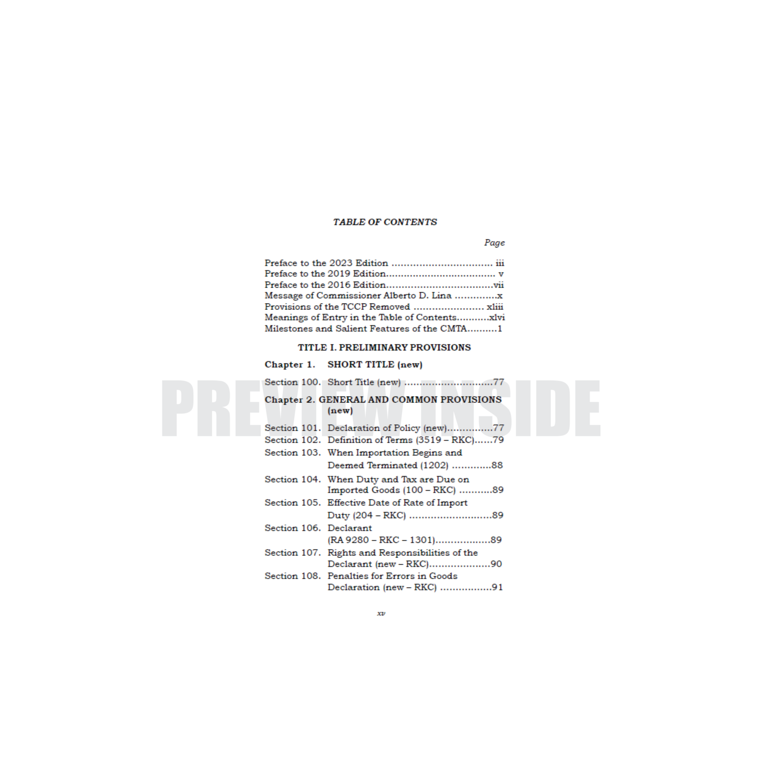 Customs Modernization and Tariff Act – Centralbooks