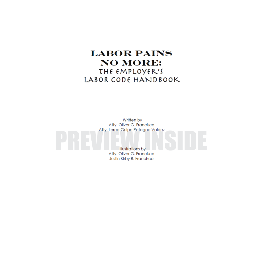 Labor Pains No More: The Employer’s Labor Code Handbook – Centralbooks