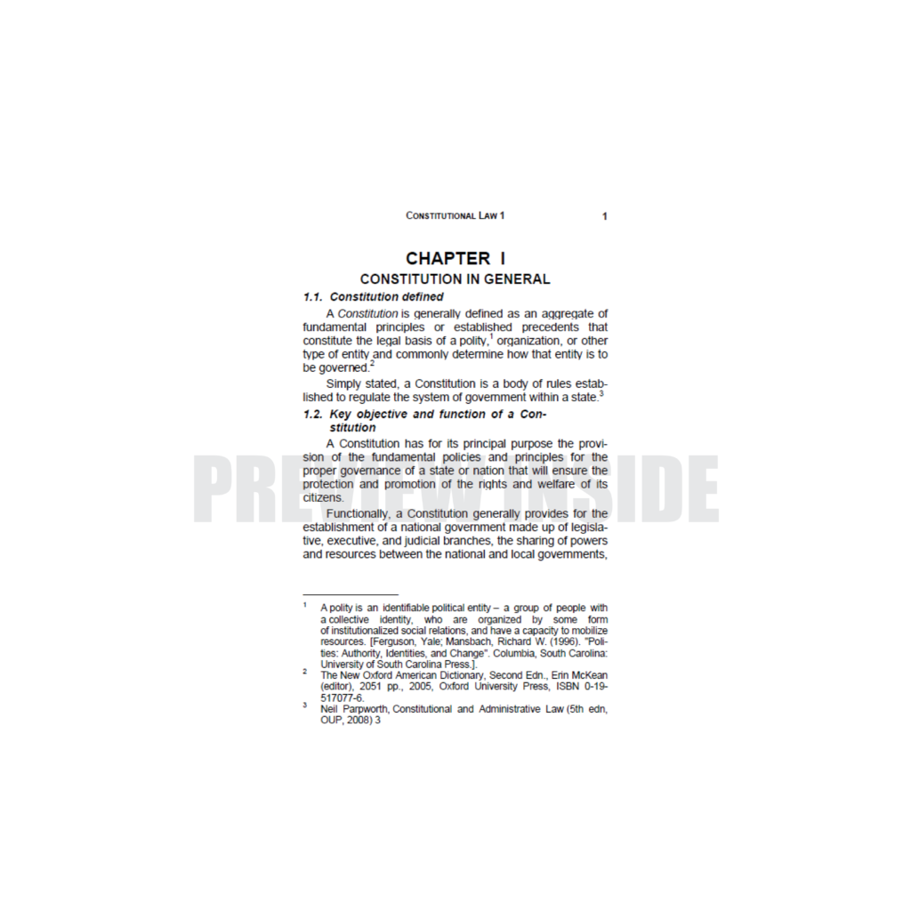 Constitutional Law 1 – Centralbooks