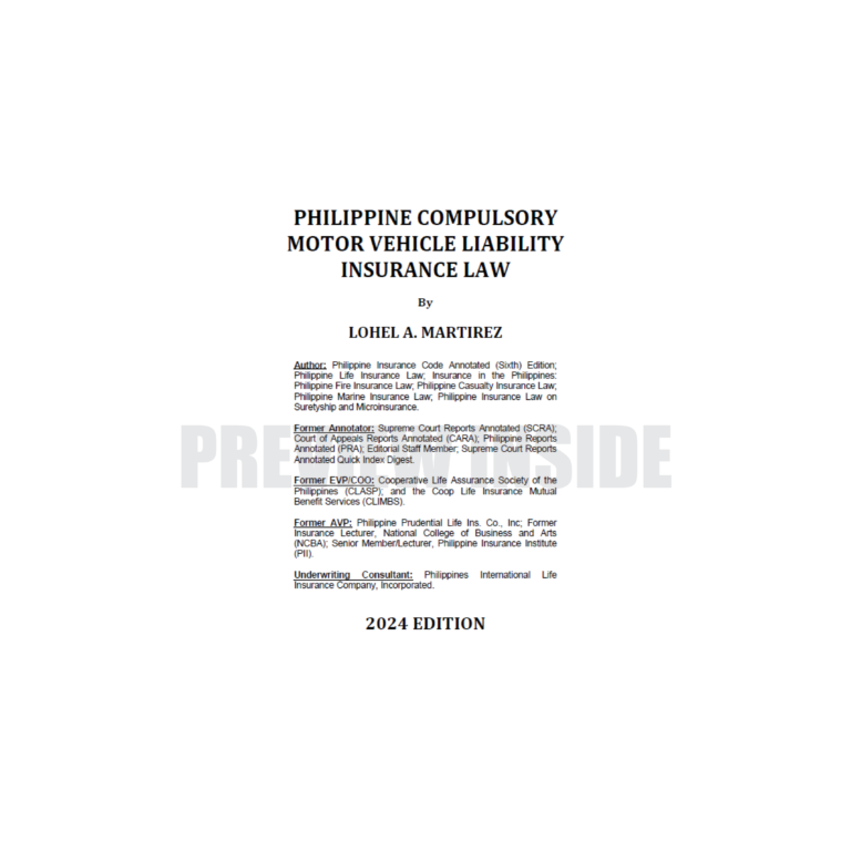 Philippine Compulsory Motor Vehicle Liability Insurance Law Centralbooks