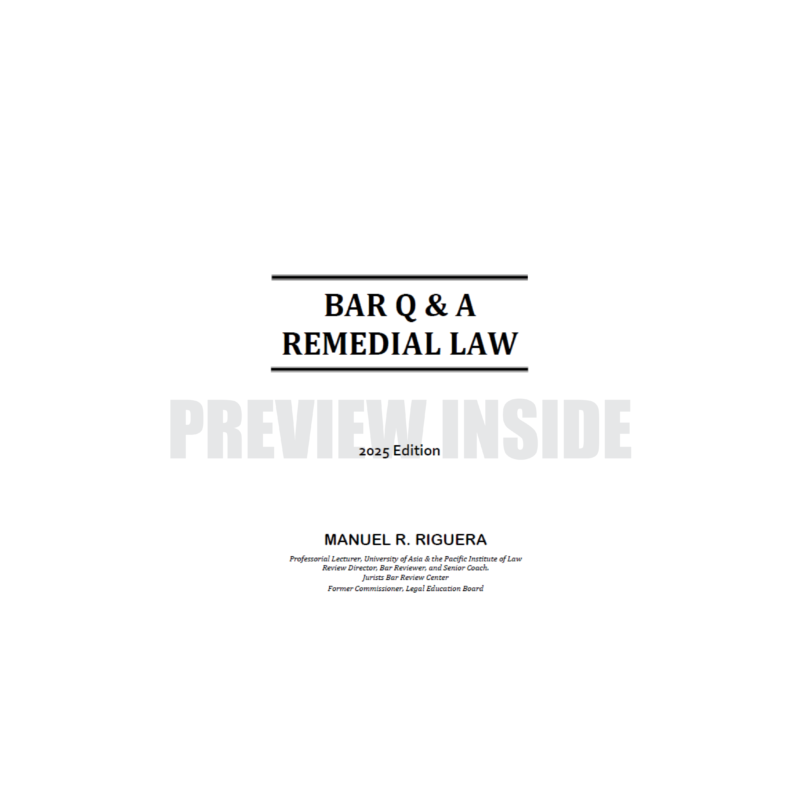 Bar Q and A: Remedial Law (2025) - Image 2