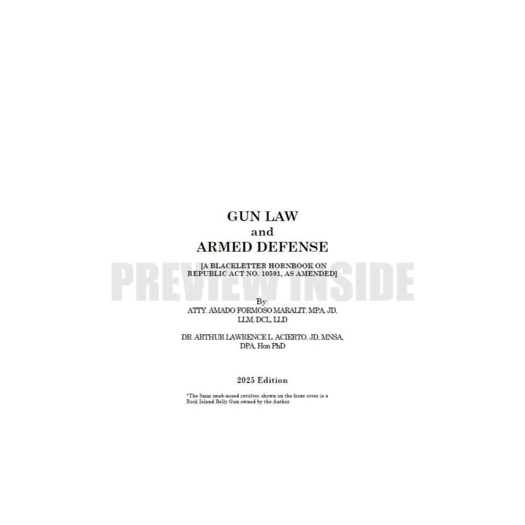 Gun Law and Armed Defense – Centralbooks