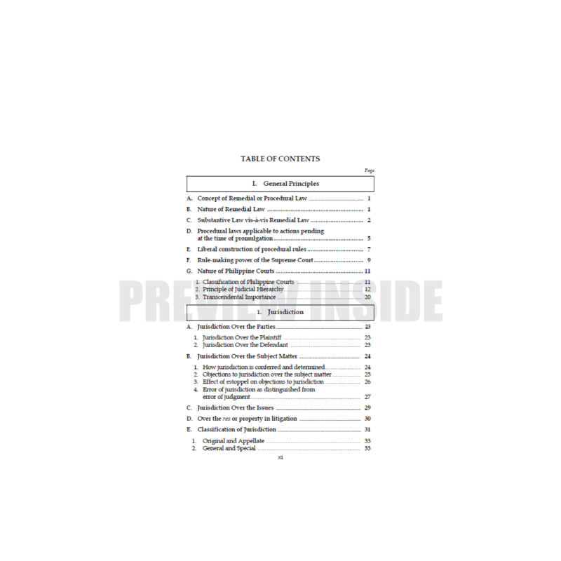 Compendious Bar Reviewer on Remedial Law: Based on Bar Exam Syllabus (2025) - Image 2