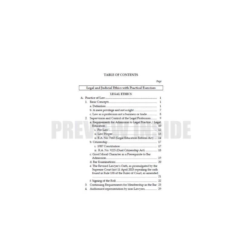 Compendious Bar Reviewer on Legal and Judicial Ethics: Based on Bar Exam Syllabus (2025) - Image 2