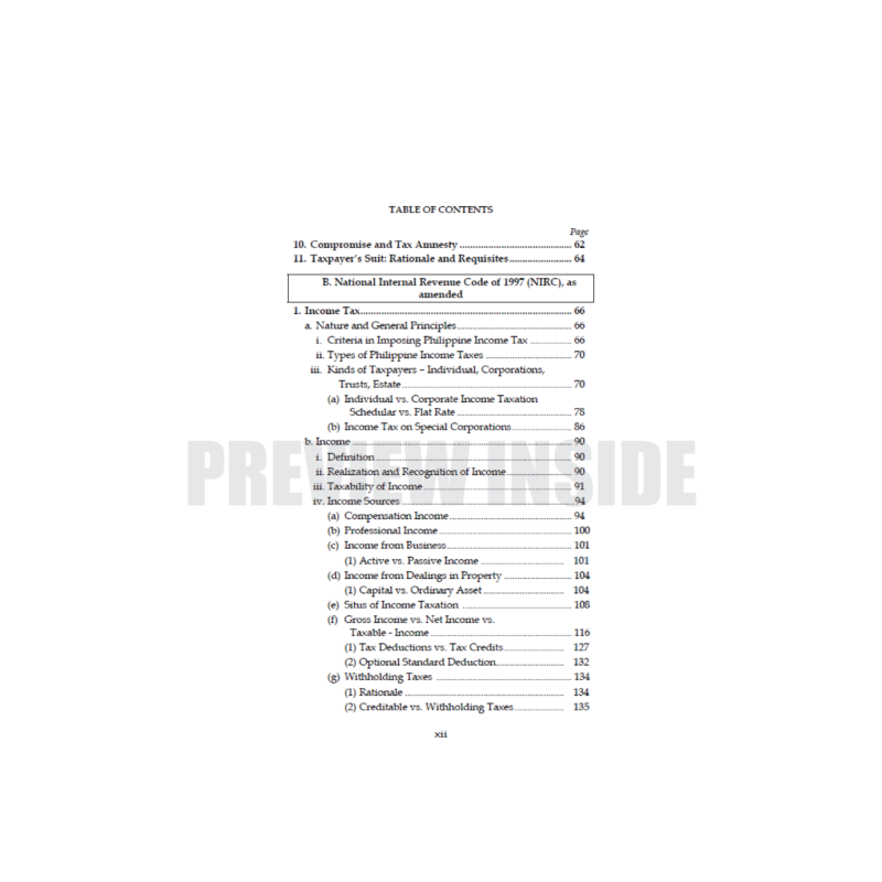 Compendious Bar Reviewer on Taxation Law: Based on Bar Exam Syllabus (2025) - Image 3