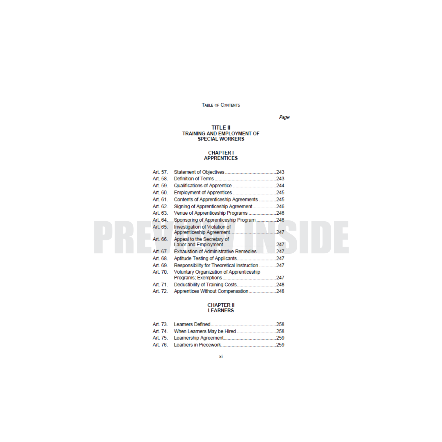 The Labor Code: Volume 1 – Labor Standards – Centralbooks