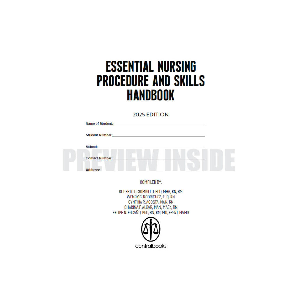 Printable Nurse Handbook.pdf Essentials Nursing Procedure and Skills Handbook – Centralbooks