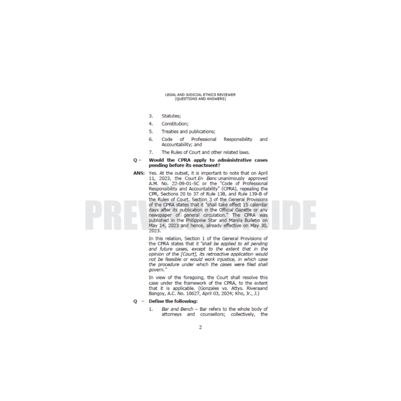 Legal and Judicial Ethics Reviewer (Questions and Answers) - Image 7