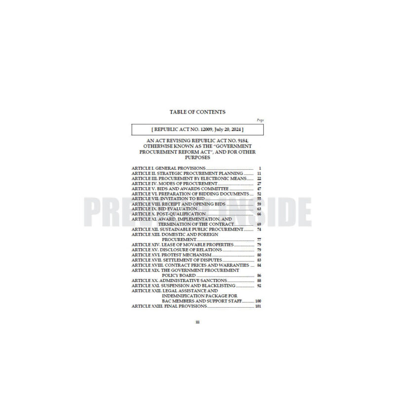 New Government Procurement Act of 2024 (Republic Act No. 12009) - Image 2