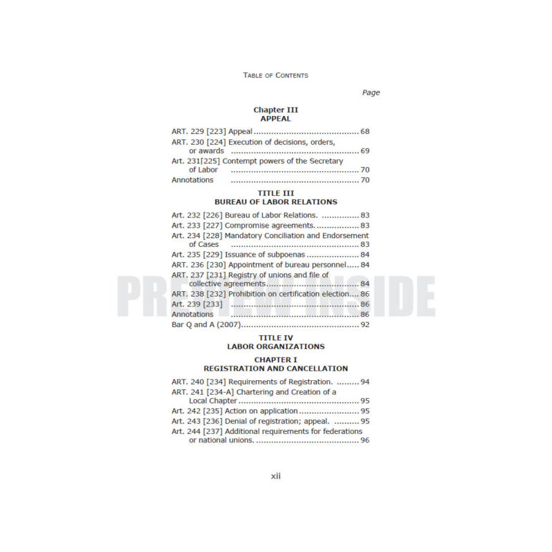 Labor Relations: The Labor Code of the Philippines Volume II Book V, VI, & VII - Image 3
