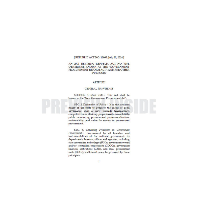 New Government Procurement Act of 2024 (Republic Act No. 12009) - Image 7