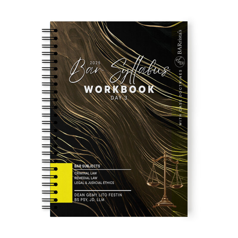Bar Syllabus 2025: Workbook Day 3