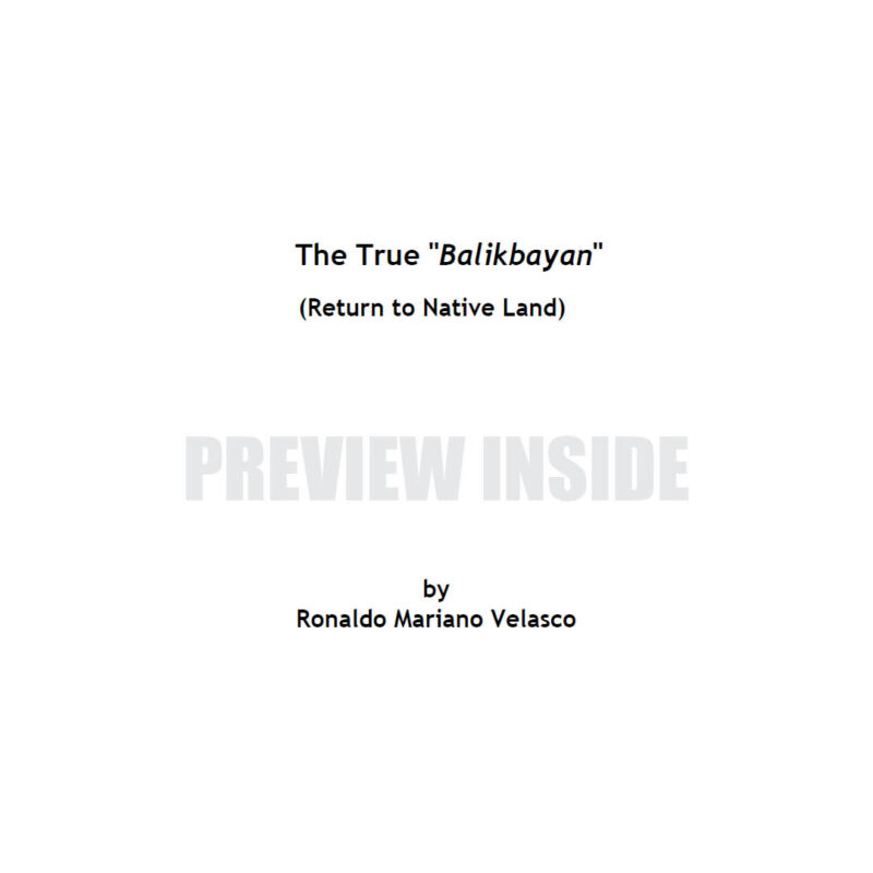 The True "Balikbayan" (Return to Native Land) - Image 2