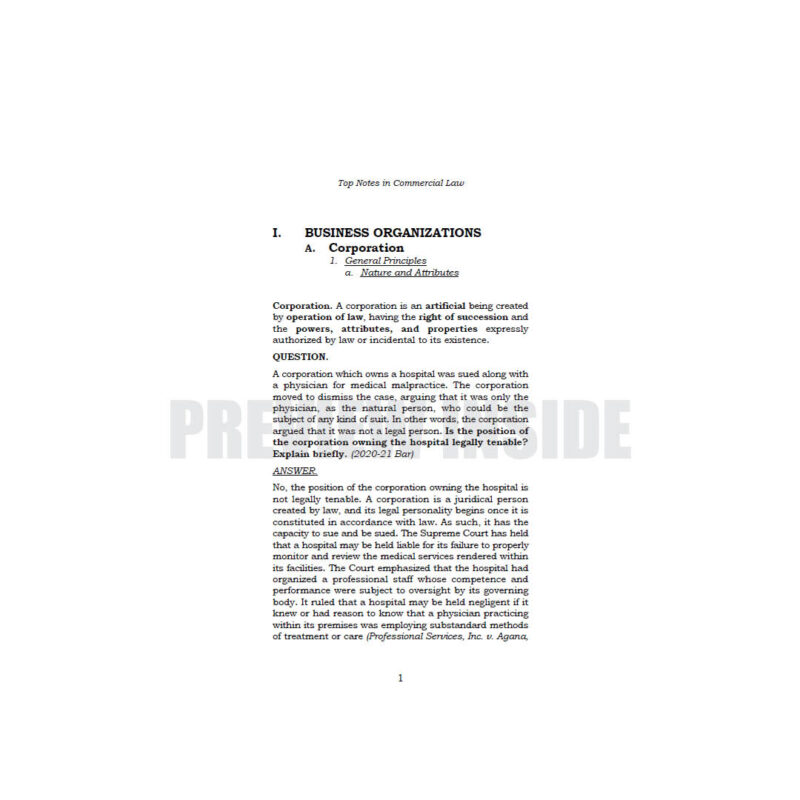 TOP Notes in Commercial Law - Image 7