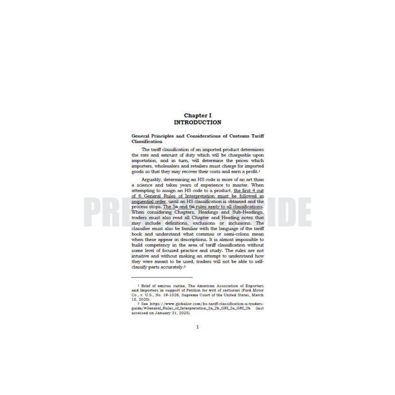 Hornbook on Customs Tariff Classification Volume 1 - Image 7