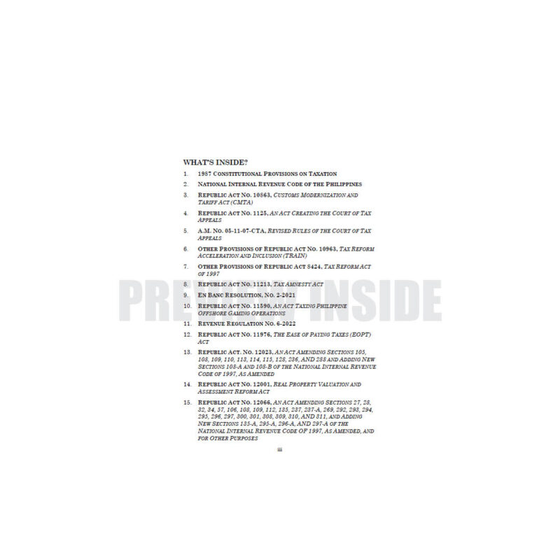 Philippine Taxation Laws (Lawyer's Edition) - Image 2