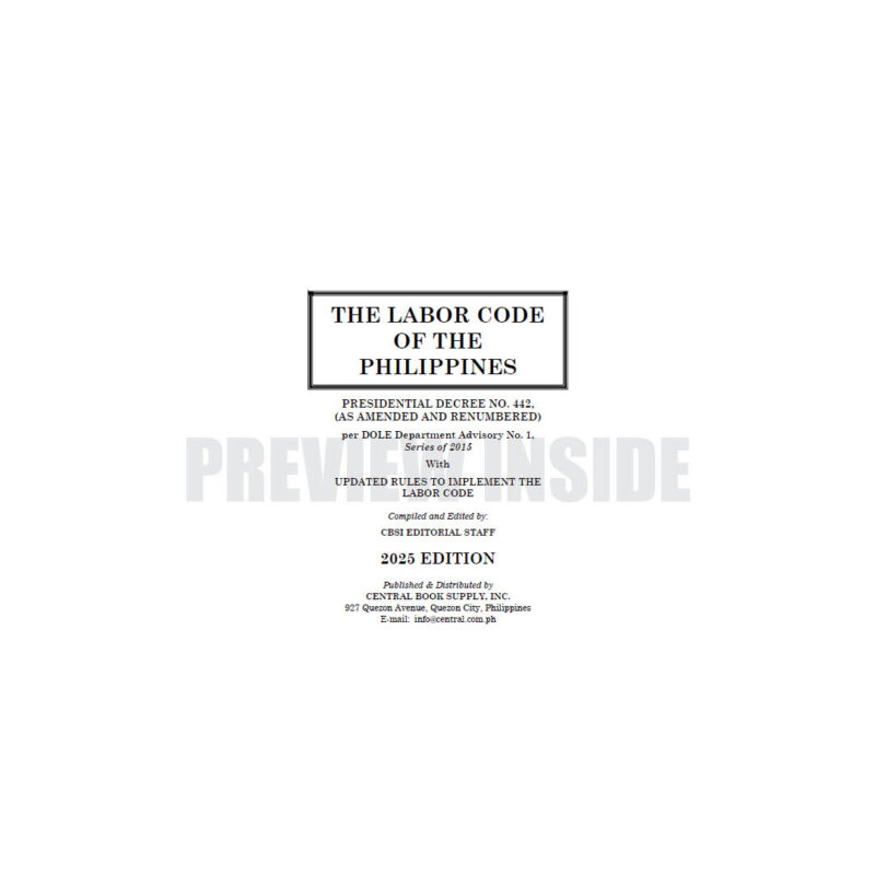 The Labor Code of the Philippines (Codal) - Image 2