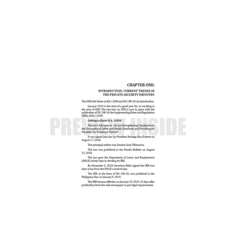 Understanding "The Private Security Industry Act" & The OSH Standards Law - Image 5