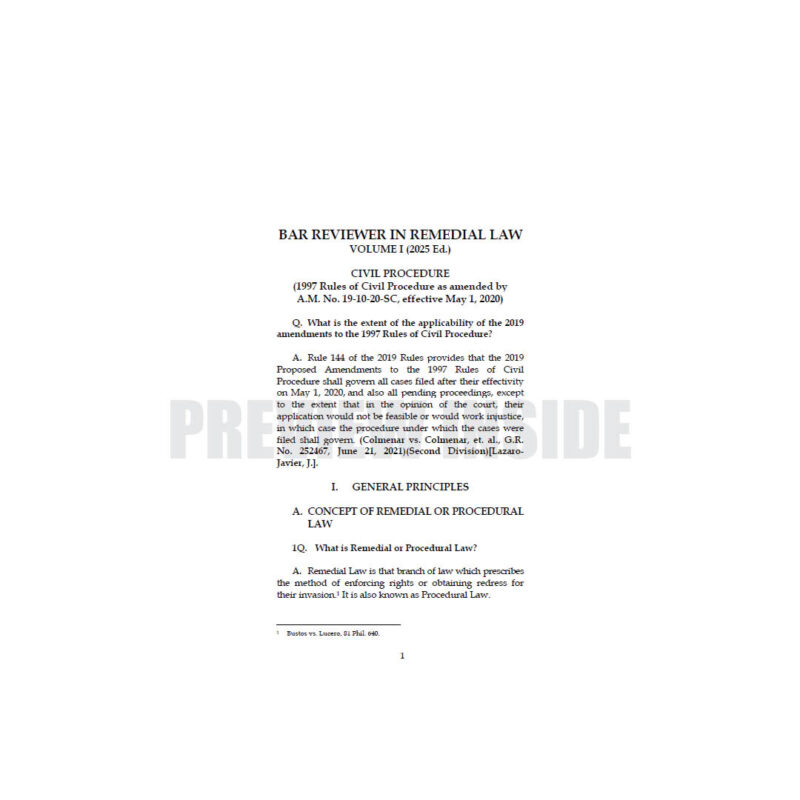 Bar Reviewer in Remedial Law (Syllabus-Based) Volume 1 - Image 7
