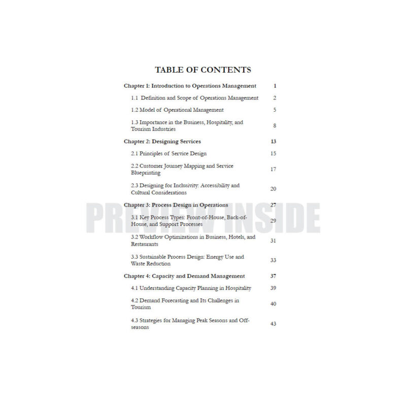Operations Management: For Hospitality and Tourism Management - Image 2