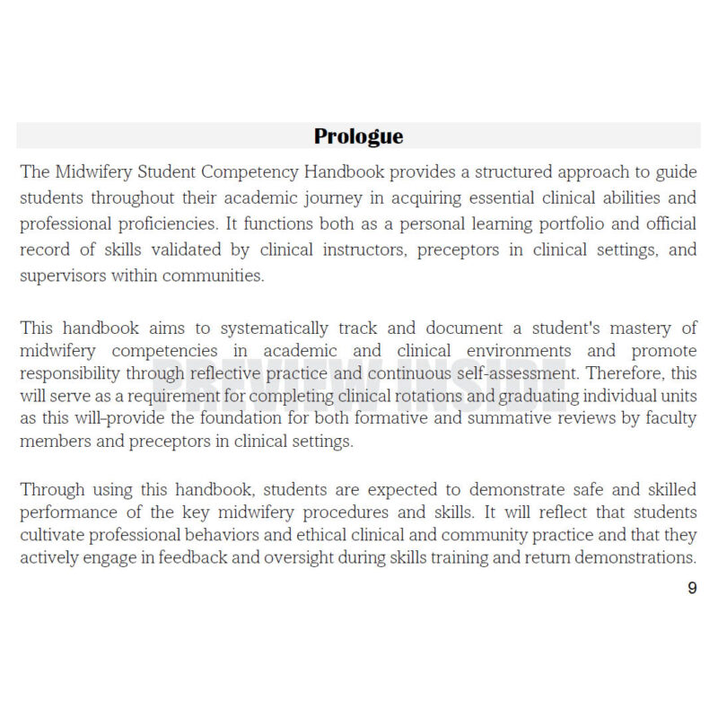 Midwifery Student Competency Inventory Checklist 2025 - Image 2