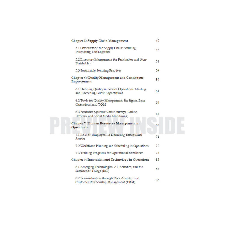 Operations Management: For Hospitality and Tourism Management - Image 3