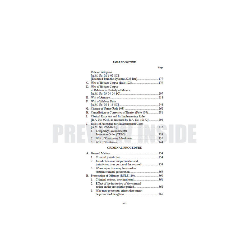 Bar Reviewer in Remedial Law (Syllabus-Based) Volume 2 - Image 3
