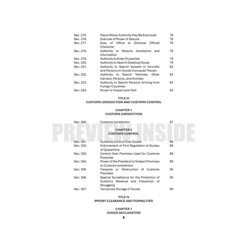 The Customs Modernization & Tariff Act: Comments and Cases - Image 4