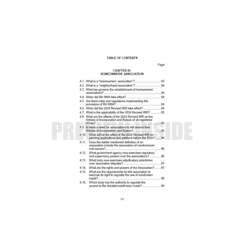 The 2024 Revised Rules for Homeowners' Associations and Similar Organizations in Subdivisions and Resettlement Sites: Annotated - Image 4
