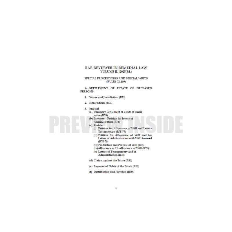 Bar Reviewer in Remedial Law (Syllabus-Based) Volume 2 - Image 7