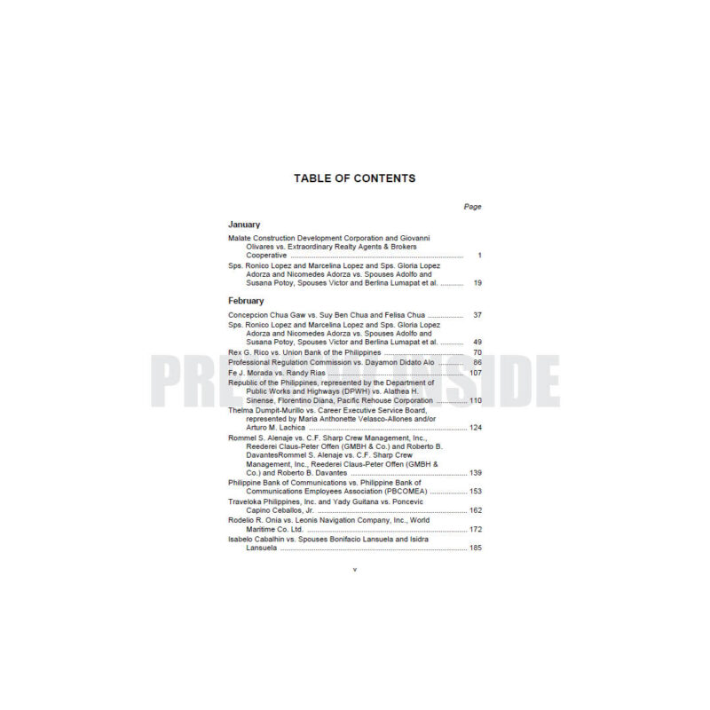 Notes and Excerpts From Selected: Philippine Supreme Court Decisions (2022) Vol. 1 - Image 2
