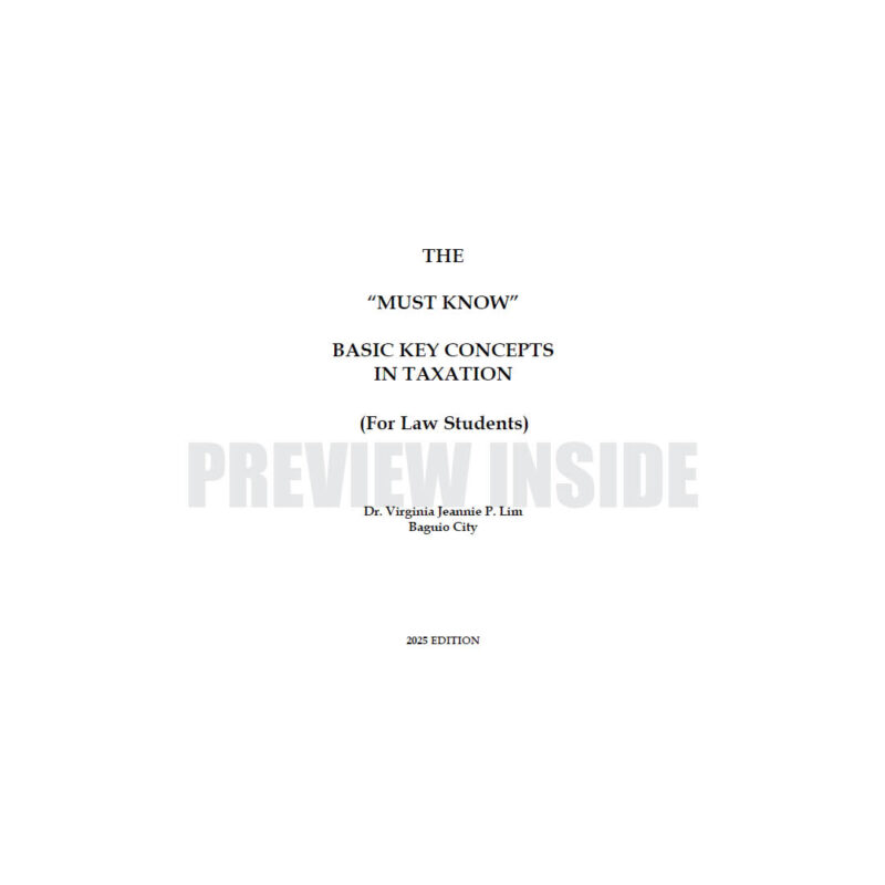 The “Must Know” Basic Key Concepts in Taxation (For Law Students) - Image 2