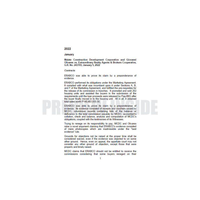 Notes and Excerpts From Selected: Philippine Supreme Court Decisions (2022) Vol. 1 - Image 7