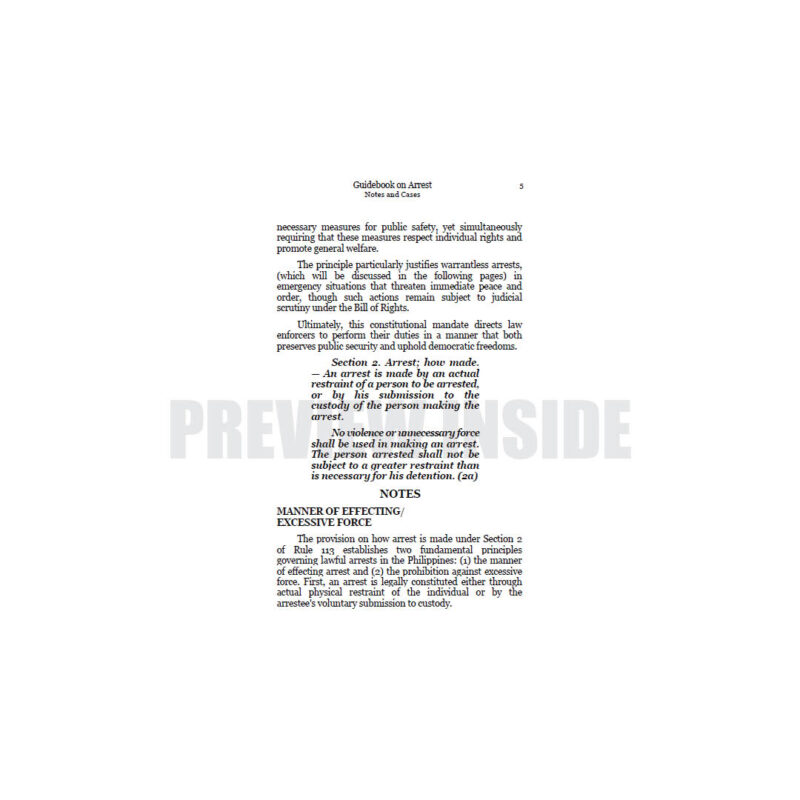 Guidebook on Arrest: Notes and Cases - Image 7