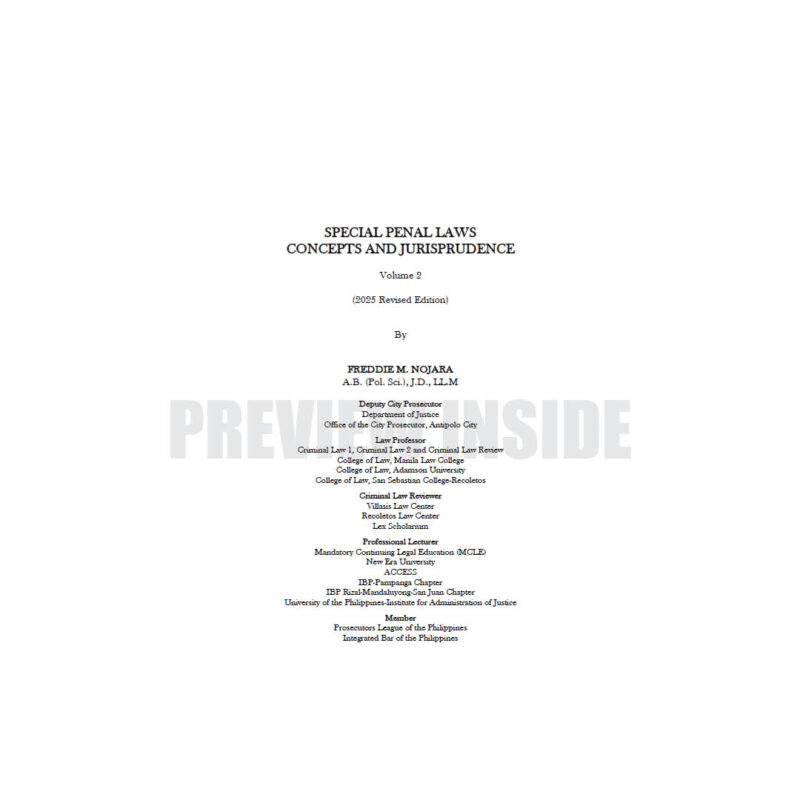 Special Penal Laws: Concepts and Jurisprudence (Volume 2) - Image 2