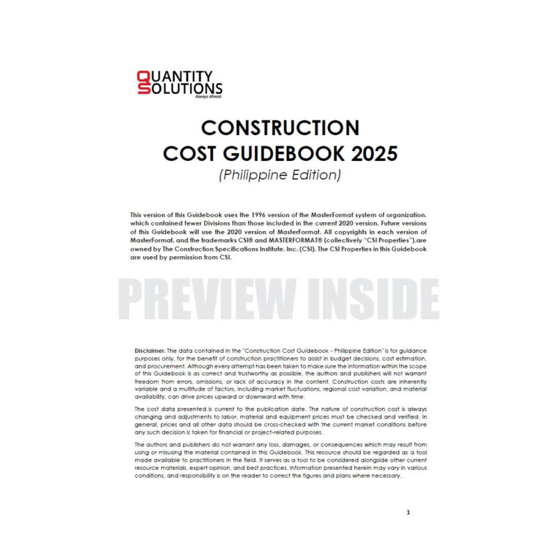 Construction Cost Guidebook 2025 (Philippine Edition) - Image 2