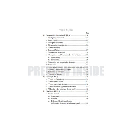 Compendious Papers Compendious Bar Reviewer on Remedial Law: Based on Bar Exam Syllabus ...