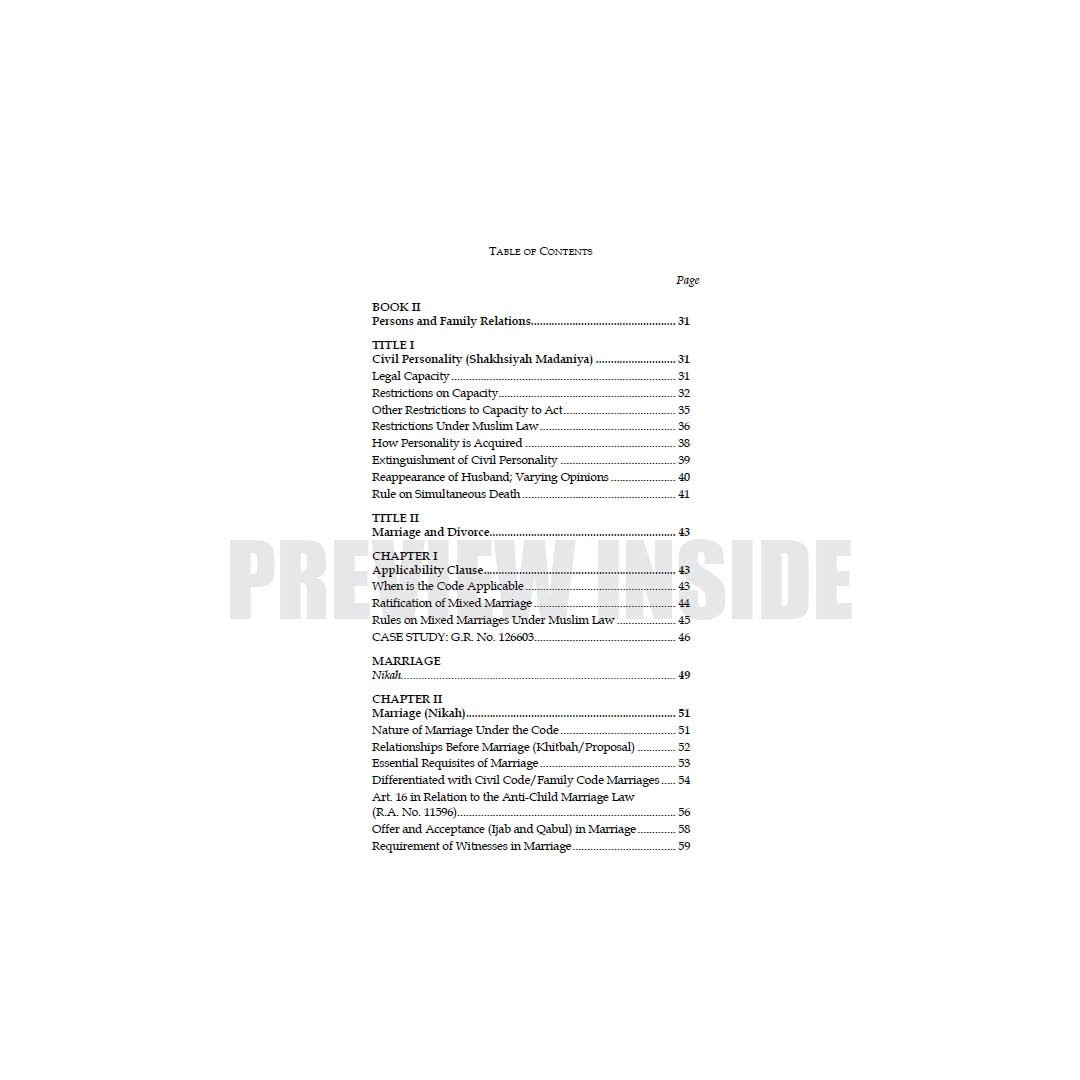 Handbook on Philippine Muslim Law on Marriage and Divorce with Shari’a Court Procedures - Image 3