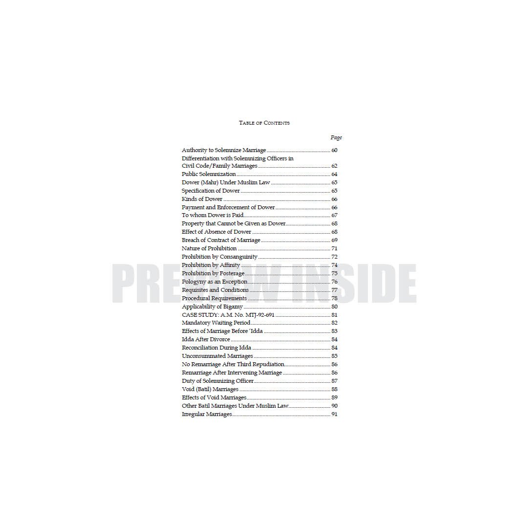 Handbook on Philippine Muslim Law on Marriage and Divorce with Shari’a Court Procedures - Image 4