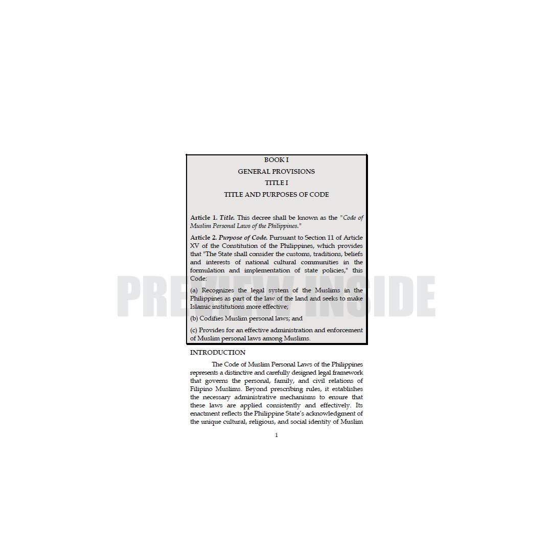Handbook on Philippine Muslim Law on Marriage and Divorce with Shari’a Court Procedures - Image 7