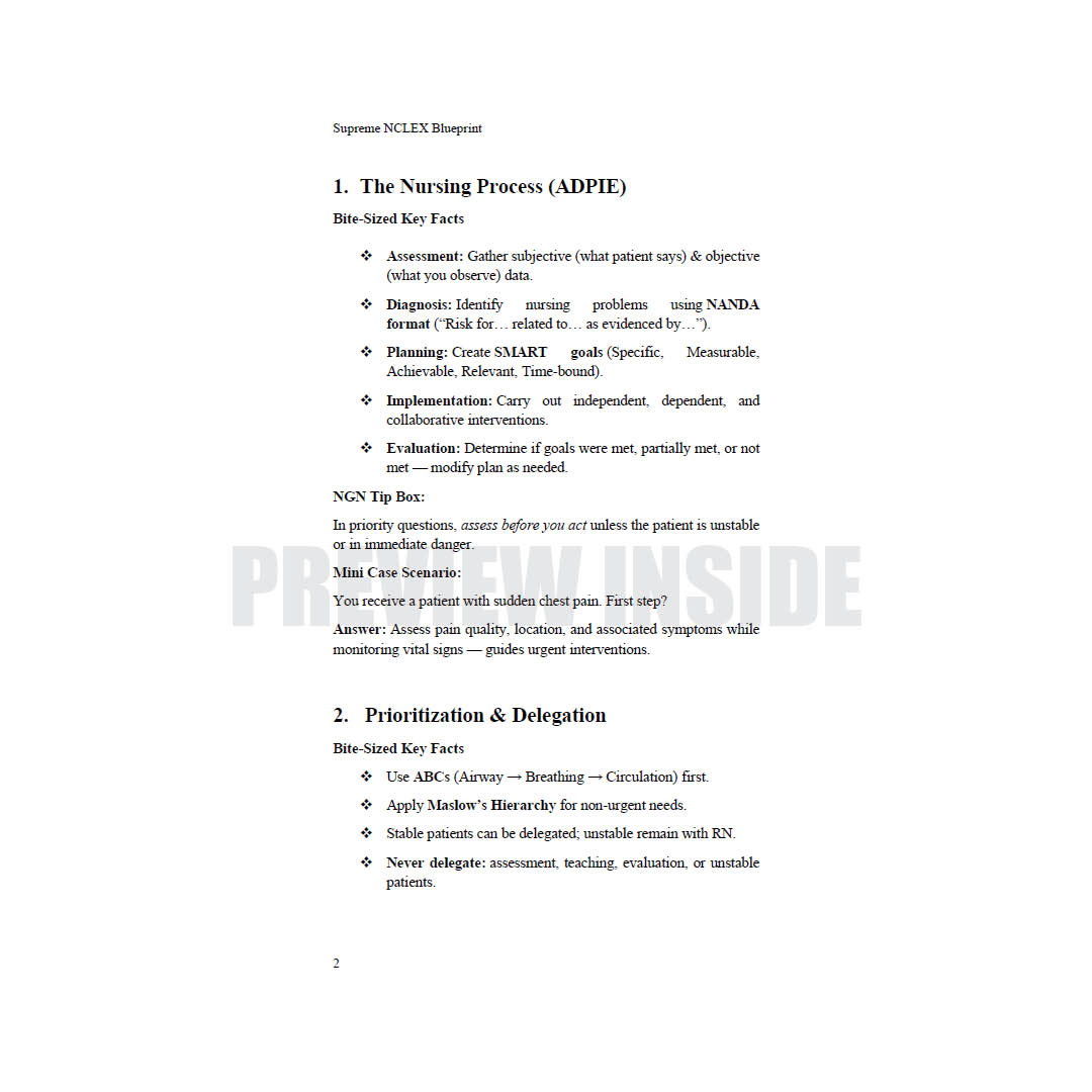 Supreme NCLEX Blueprint (Volume I) - Image 7