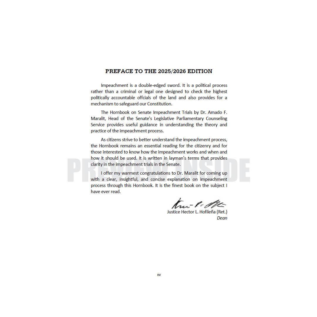 Hornbook on Senate Impeachment Trials - Image 5