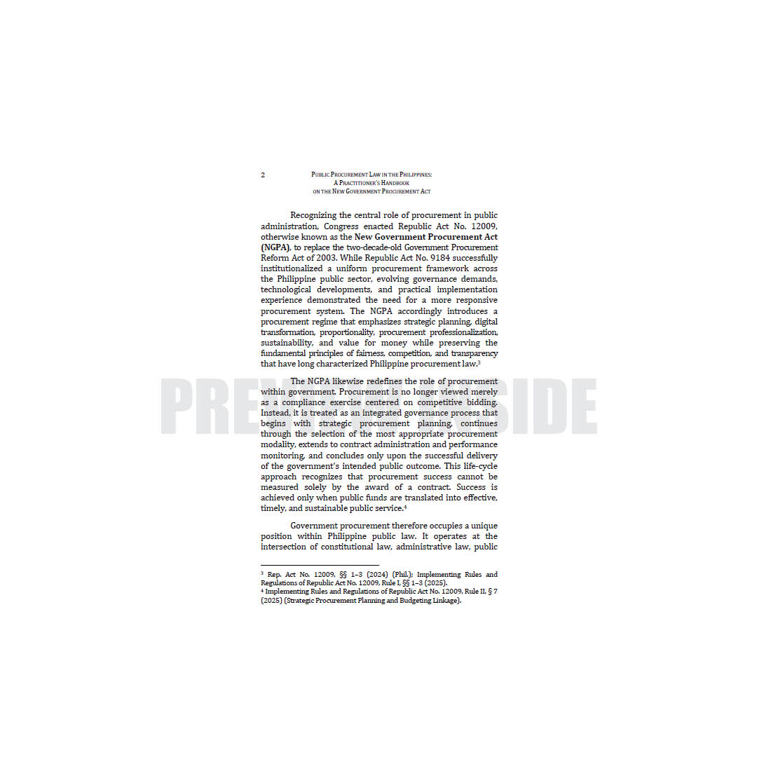Public Procurement Law in the Philippines: A Practitioner's Handbook on the New Government Procurement Act (Republic Act No. 12009) - Image 6