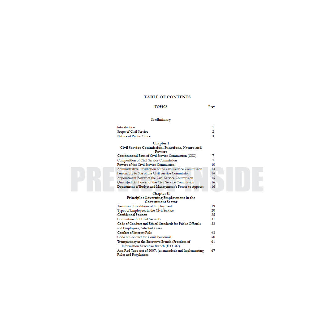 A Compilation Of Labor Standards, Civil Service Rules And Cases In The Public Sector - Image 2