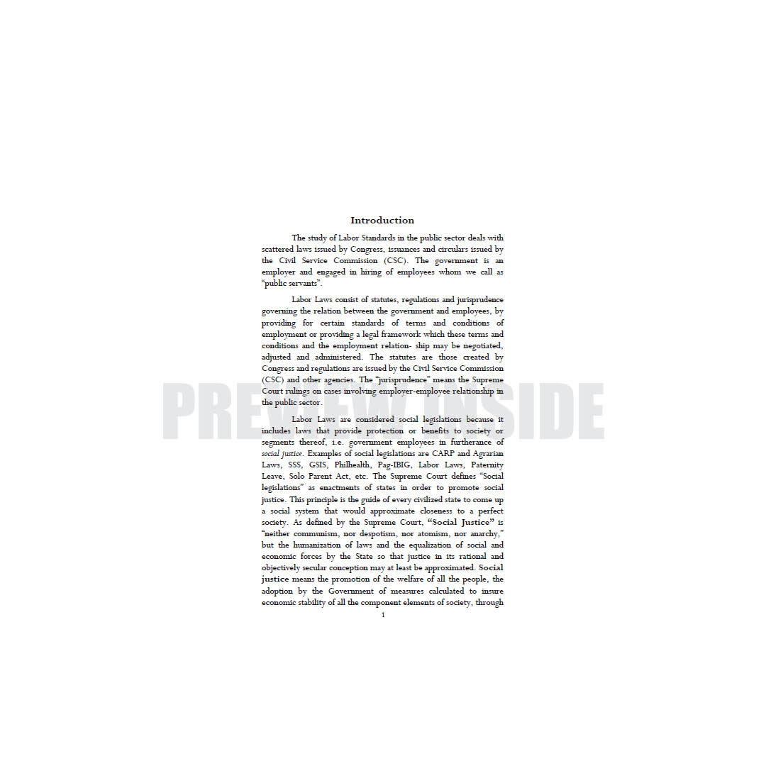A Compilation Of Labor Standards, Civil Service Rules And Cases In The Public Sector - Image 6