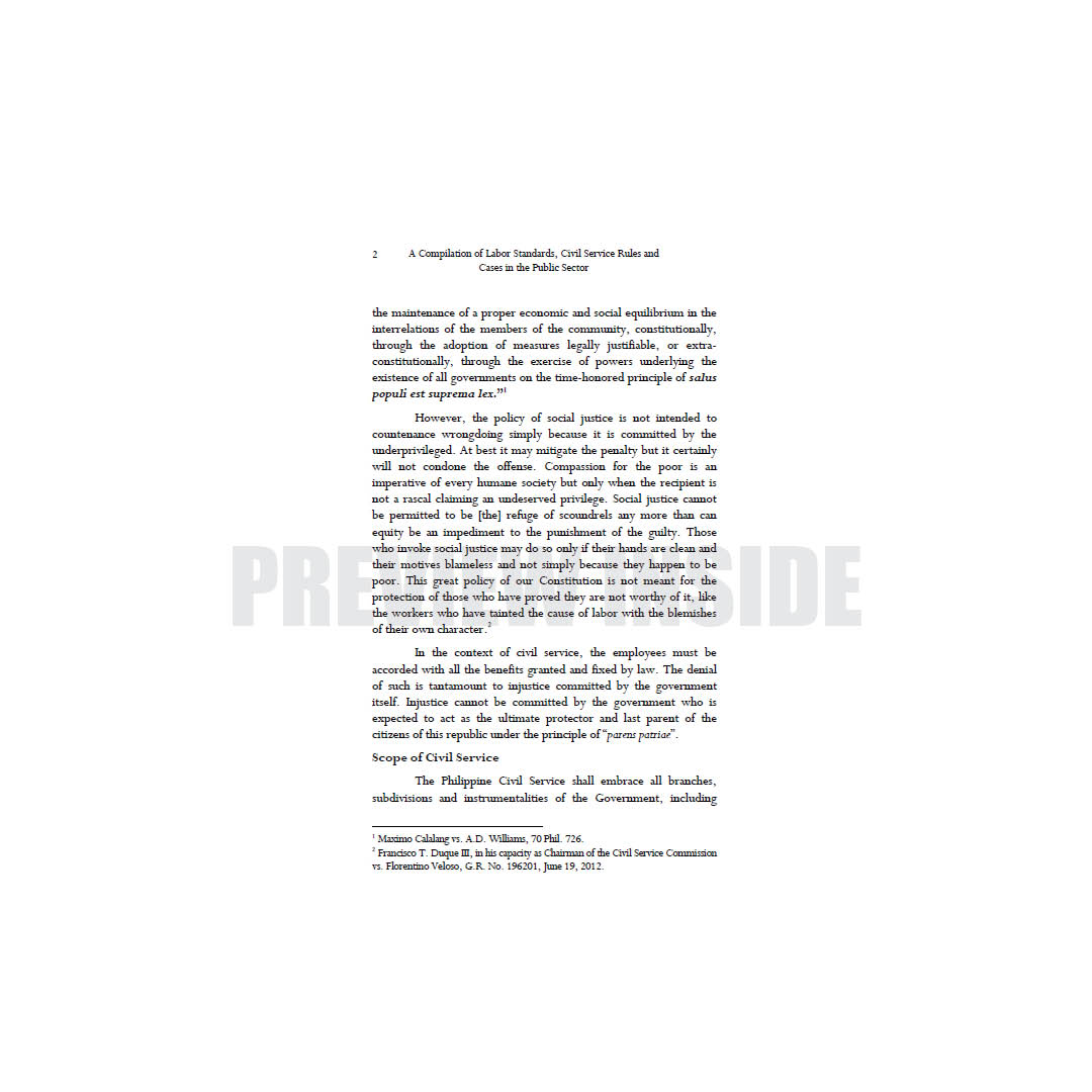 A Compilation Of Labor Standards, Civil Service Rules And Cases In The Public Sector - Image 7